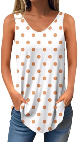Tank Tops for Women 2025 Casual Printed V Neck Sleeveless Summer Tunics Vacation Fashion Loose Camisole Dressy Tank
