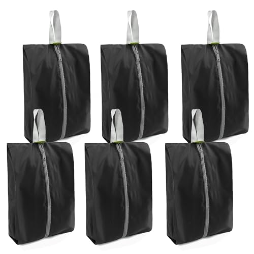 BeeGreen Black Shoe Organizer Set - 6 Pack Shoe Bags For Travel with Zipper Closure and Handle,Stylish and Portable Nylon Shoe Storage for Men and Womens Travel Gifts and Home Storage