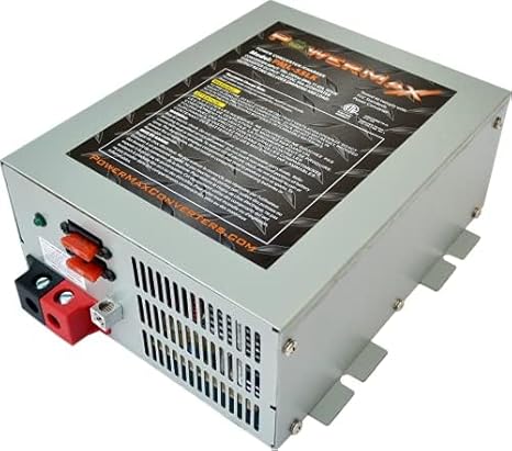 PowerMax 35 Amp RV Power Converter Charger | 12V Smart 4-Stage Battery Charger | 110V AC to 12V DC | Adjustable 1316.5V Output | Lithium Compatible | Quiet Fan | PD9135 Upgrade | PM4-35A