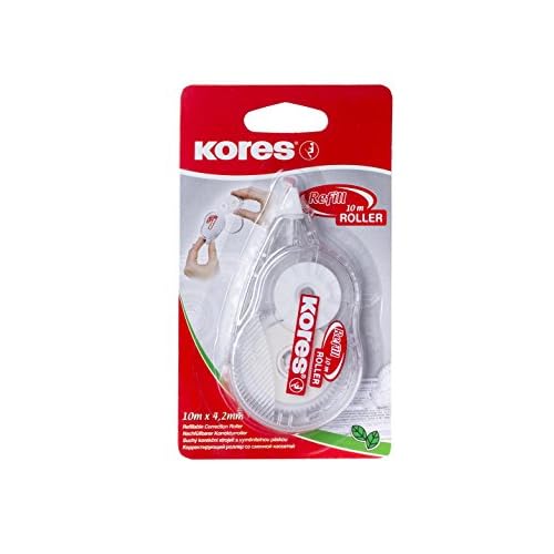 Kores Refill Roller Correction Tape, Refillable, Total Cover, 10m x 4.2mm