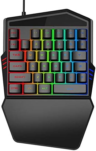 SANOXY One-Hand Gaming Keyboard with Backlight 35 Keys Keyboard for PC Computer Android Windows