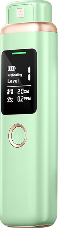 Bad Breath Tester, Portable Oral Odor Detector with MEMS Sensor, Pop-Up Hygienic Probe, 4-Level Breath Odor Check, USB-C Rechargeable Breath Tester for Daily Oral Care, Green