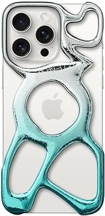 Angry miao Phone Case for iPhone 16 Pro Case, PC Frameless Design BlueFrost