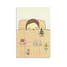 Unique Pop Art Style Oil Painting Cute Character Takashi Murakami Posters Aesthetic Prints Dream Tim Poster Decorative Painting Canvas Wall Art Living Room Posters Bedroom Painting 12x18inch(30x45cm)
