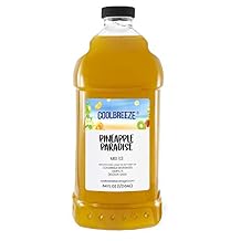 Coolbreeze Pineapple Frozen Drink Machine Mix, Premium Granita Slush Syrup - Ready to Use, Shelf Stable - 1/2 Gallon Bottle
