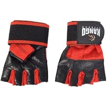 Fitness Weight Lifting Padded Gloves Training Body Building Gym Long Wrist Strap Large