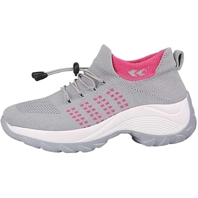 Orthopedic Sneakers for Women Comfort Walking Shoes Slip On Breathable Lightweight Casual Workout Tennis Platform Shoe