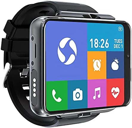 Smart Watch for Men, 4G Smartwatch 2.88 Inch Touch Screen Android 9.0 OS 4GB+64GB Activity Tracker with Face Unlock Dual Cameras WiFi GPS Detachable
