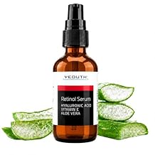 YEOUTH Retinol Serum for Face with Hyaluronic Acid and Vitamin E, Gentle Retinol Skin Booster Serum Targets the Appearance of Fine Lines and Wrinkles, 1 oz