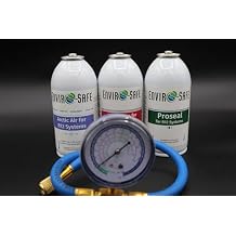 Generic Arctic Air for R12, Oil Charge, Proseal kit w/Charging Gauge (3 Can Kit), ES12AH3