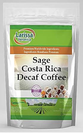 Sage Costa Rica Decaf Coffee (Gourmet, Naturally Flavored, Whole Coffee Beans) (4 oz, ZIN: 557393)