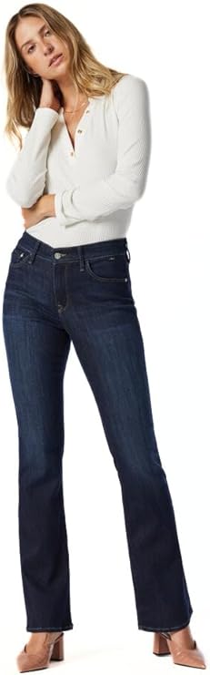 Mavi Women's Marcia Bootcut Jeans for Women High Rise, Trendy Bootcut Jeans with Comfortable Stretch Stylish Women's Pants for Casual & Dressy Looks Deep Supersoft