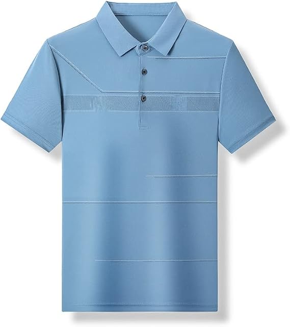 Men's Shirt Casual Top Lapel Short Sleeve Business Top T-Shirt Men's Three-Dimensional Lapel Clothing