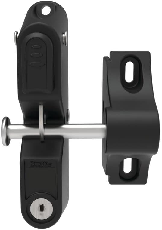 Locking Gravity Latch Black (Two-Sided Key Entry)