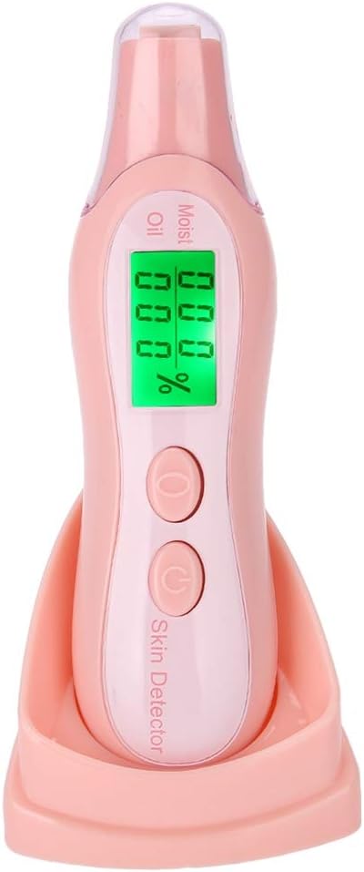 Sonew Digital Skin Tester Pen with LCD Display, Precision Skin/Oil Analyzer for Skin Care for Traveling, Home, Beauty Salon (Pink)