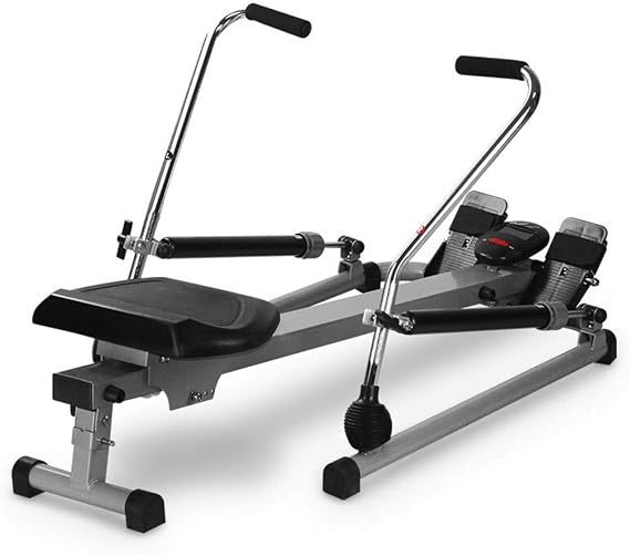 Foldable Rowing Machines Rowing Machine Foldable Mute Hydraulic Rowing Machine for Home Use, Multi-Function Scull Rowing Machine with 12 Levels Adjustable Resistance and LCD Monitor Fitness