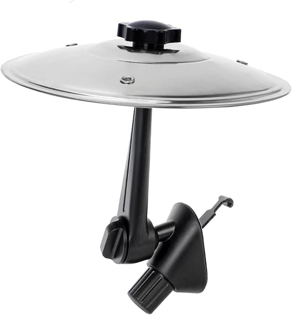 Car Cymbal Air Vent - Clip-On Mini Car Symbol Drum for Music Lovers & Drummers, Car Crash Cymbal for All Types of Vehicles, Easy Installation and Rugged (Silver)