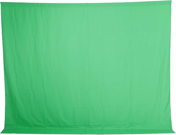Green Screen Backdrop for Photography, Large Virtual Greenscreen Background Sheet, 3x2.5M Chroma Key Fabric, Color Non Reflective Durably Material, for Streaming
