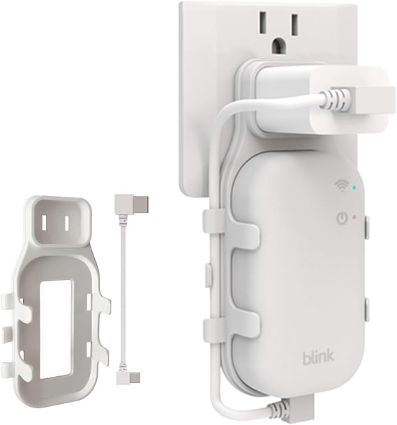 Outlet Wall Mount for All-New Blink Sync Module Core, Sync Module Mount Holder for Blink Outdoor/Indoor Security Camera, No Drilling No Messy with Cable Card Slot, Save Space Bracket Holder