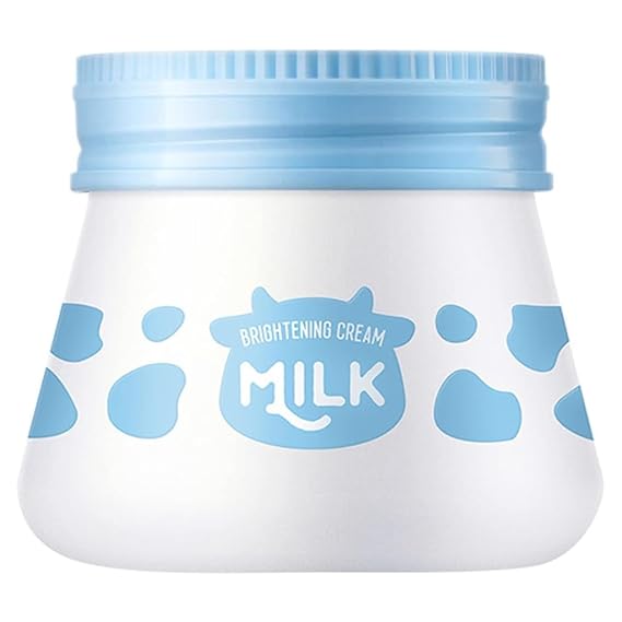 Milk Skin Cream, Milk Brightening Cream, Anti Aging & Wrinkle Facial Cream, 55g Face Moisturizing Hydrating Brightening Nourishing Cream
