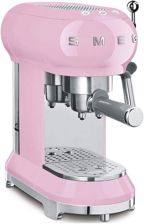 Smeg ECF01RDUS 50s Retro Style Espresso Machine - Pink