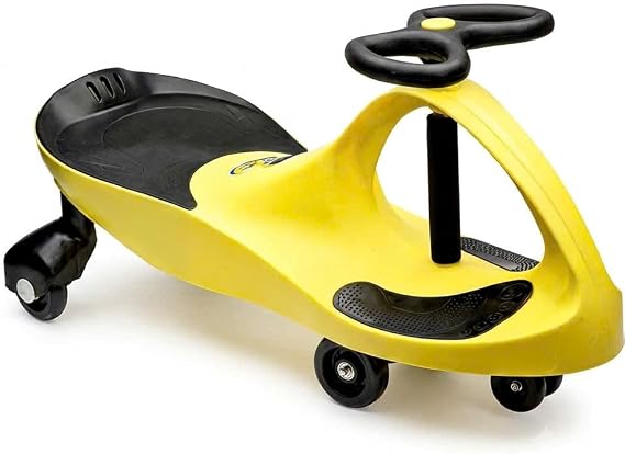 The Original PlasmaCar by PlaSmart Yellow Ride On Toy, Ages 3 yrs and Up, No batteries, gears, or pedals, Twist, Turn, Wiggle for endless fun