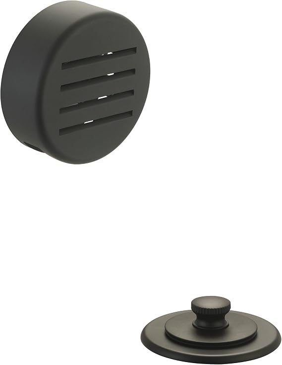 Olympia D-820T-MB Overflow and Waste Drain Trim Kit Matte Black