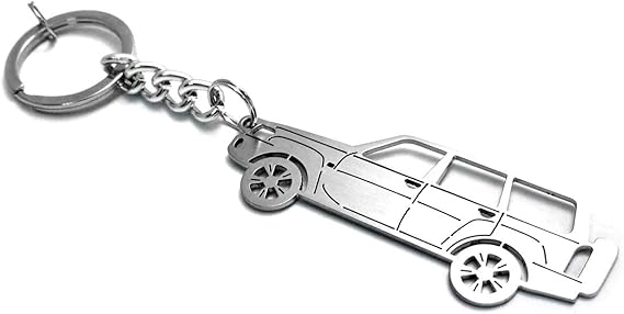 AWA Keychain With Ring For Nissan Patrol Y61 Steel Key Pendant Chain Automobile Gift Car Design Accessories Laser Cut Home Key
