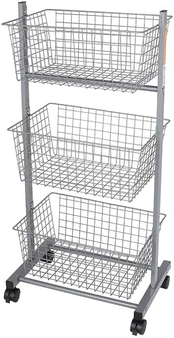 Dulton H20-0283HGY Wire Rack, With Casters, Gray, Attractive Storage Shelf, Assembly Type, Height 35.4 inches 900 mm, Width 17.5 inches 445 mm, Depth 12.2 inches 310 mm