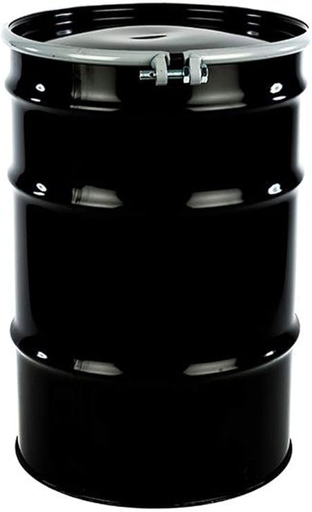30 Gal Steel Drum Open-Head-Black