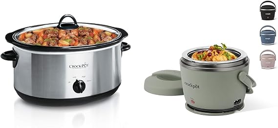 Crock-Pot 7 Quart Oval Manual Slow Cooker & Electric Lunch Box