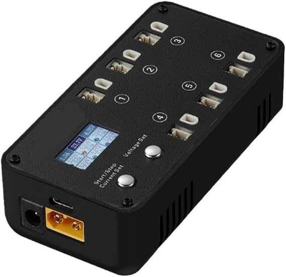 Vifly 3rd Gen WhoopStor3 1S リチウム電池充電器 PH2.0 BT2.0 放電カラースクリーンと互換性があります。Black