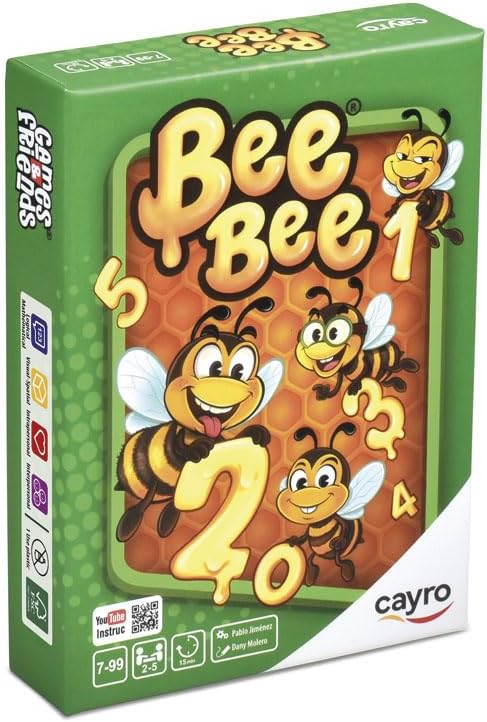 Cayro Bee Bee - Board game for kids with ingenuity and strategy - Bee face in this prank and strategy game where every decision counts - Who will be the queen bee