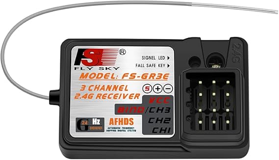 Flysky GR3E Receiver 2.4GHz 3CH for Flysky FS-GT2/GT2B/GT3B/GT3C/IT4S, 1PC