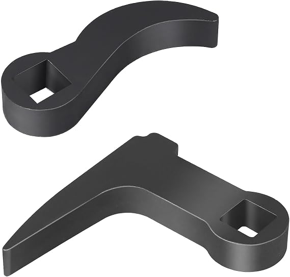 2pcs Pry Bar Wrench Adaptor Head, 1/2" D 8pt (Square) Profile & 90 Degree Crowbar Hammerable Rolling Head Pry Bar Adapter, Adjustable Angle Head Crowbar Adapter Head Tools for Tight Spaces
