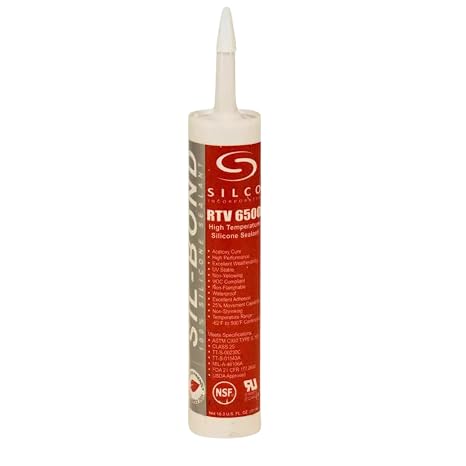 Silco RTV 6500 Red High Temp Silicone Sealant/Adhesive one Case of (24) 10 oz, Tubes