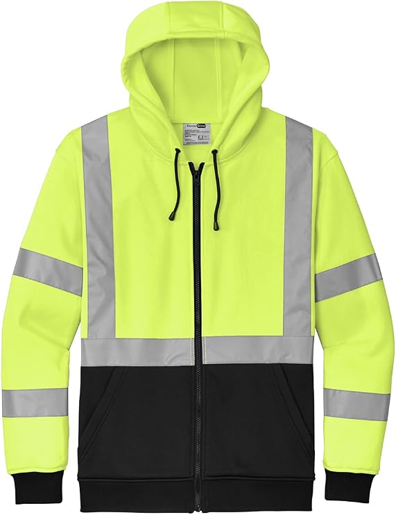CornerStone A107 Class 3 Heavy-Duty Fleece Full-Zip Safety Hoodie CSF300