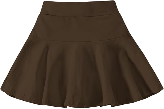 DREAM BUS Girl Pleated Skirts Built in Shorts Little Kid Tennis Skorts Toddler Girl Athletic Skorts Flowy Skirts