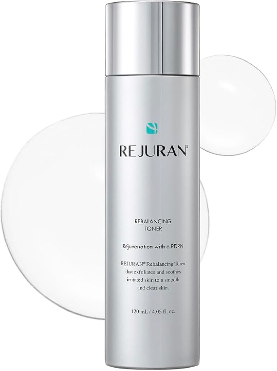 REJURAN Rebalancing Toner, c-PDRN Hydrating & Soothing, 4.05 fl oz | Exfoliation & Pore Care for Smoother, Refined Texture and Skin Barrier Support with Salmon DNA PDRN, Korean Skincare