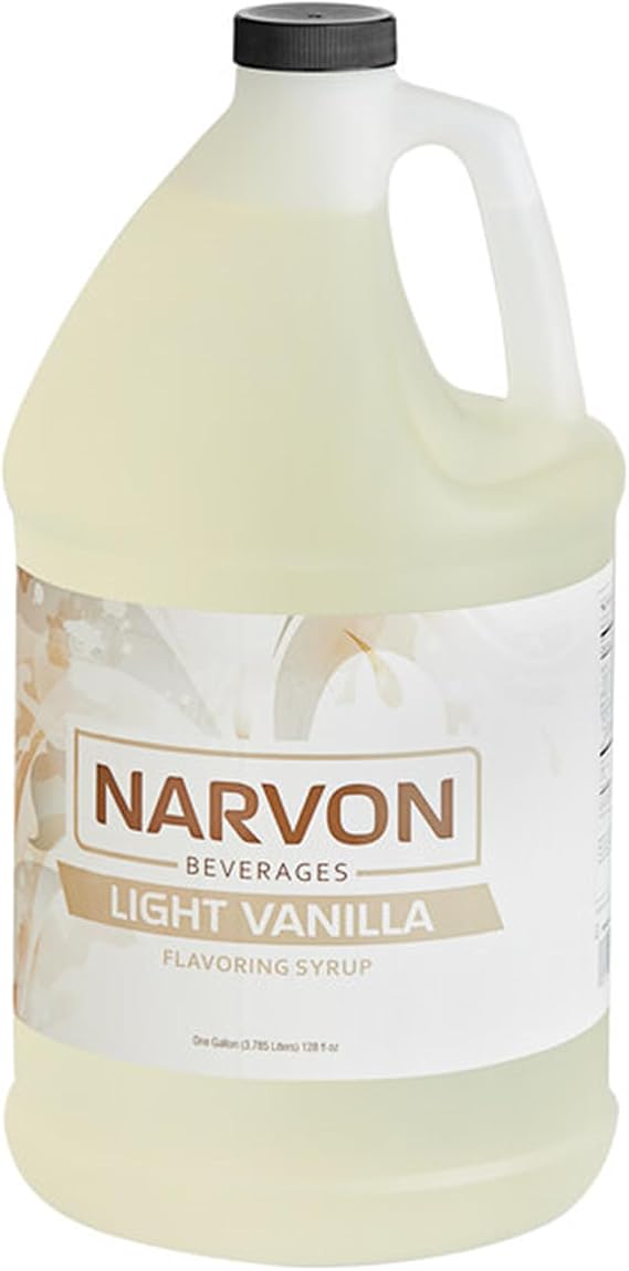 Narvon Light Vanilla Syrup 1 Gallon - 4 Pieces WS-515VANILLALT-NPF
