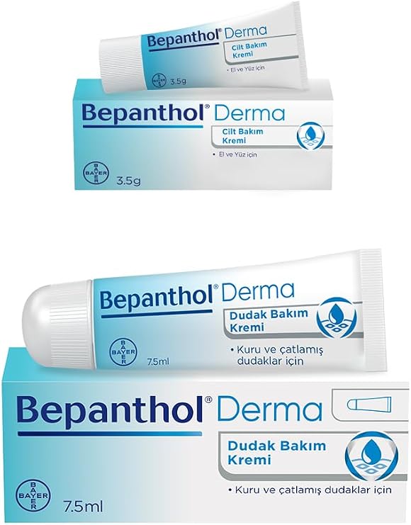 Bepanthol Dudak Bakım Kremi 7,5 ml + 3 Adet Cilt Bakım Kremi 3.5 g