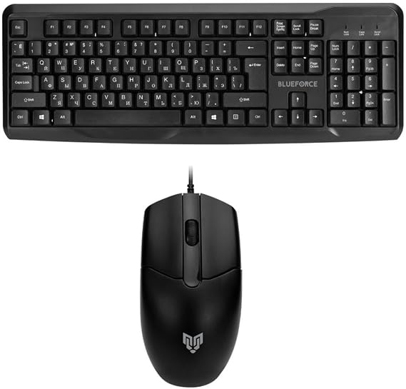 Blueforce KM-03 USB Kablolu Klavye Mouse Set Türkçe Q Siyah | Ergonomik Tasarım,USB Bağlantı, Sayısal Tuşlu Klavye, Optik Mouse, Windows Uyumlu, Siyah