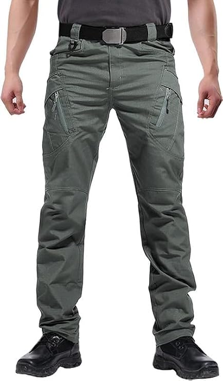Susclude Men's Cargo Tactical Pants Breathable Ripstop Work Hiking Trousers