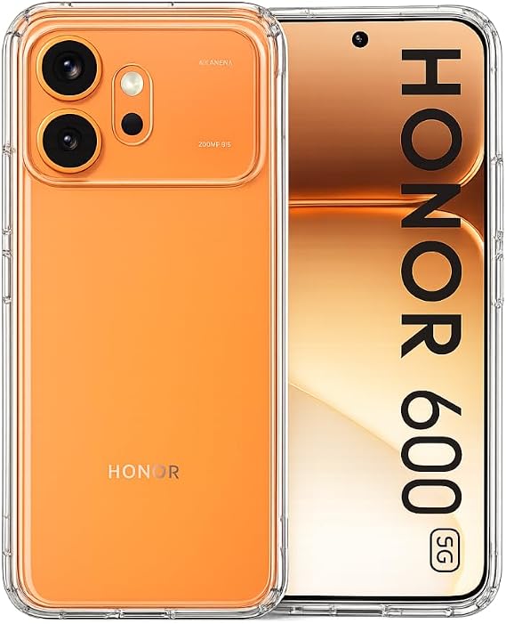 UnDePlus Huawei Honor 600 ile uyumlu Kılıf Şeffaf Silikon Hibrit Case Şeffaf