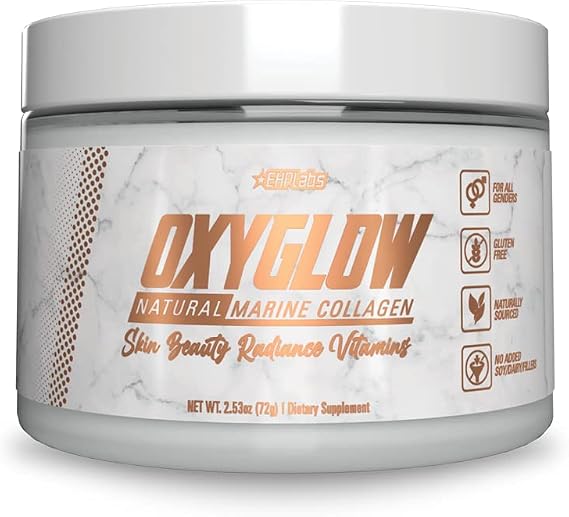 EHP Labs OxyGlow Marine Collagen Peptides Powder, Unflavored, 30 Servings