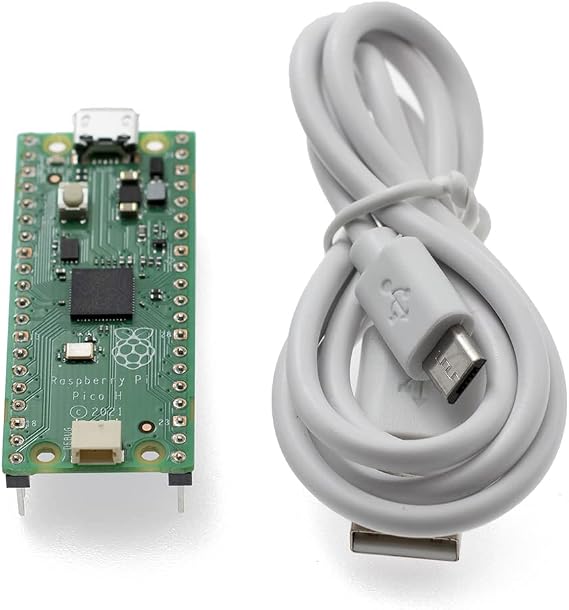 Raspberry Pi Pico H Microcontroller Tiny Size Fast Board, Based On Official RP2040 Dual-Core Arm Cortex Processor,Configurable Pin Function