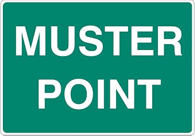 Muster Point Sign Metal Sign 12 x 16 Inch – Suitable for Home, Office, or Work Areas