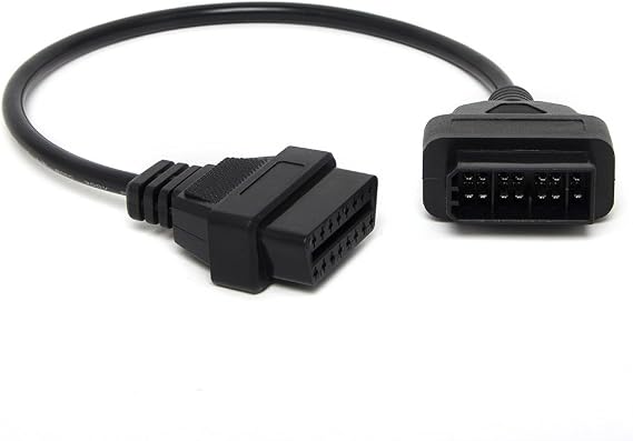 Tekit 14Pin to 16PIN OBD1 OBD2 Cable for Nissan OBD II Diagnostic Interface ELM327 Scanner Extension Adapter, 14Pin M to OBD OBD2 OBDII 16Pin F Adapter Converter (1-Pack)