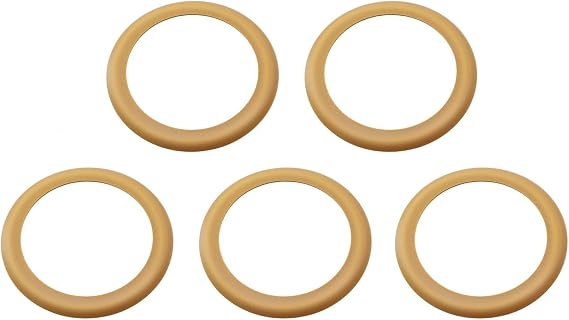 FABULETTA 5pcs Rubber for piston Rings for Oil-Free Silent Air Compressor, Replacement Parts for 550W/1100W/1500W Models, High for temperature and Wear Resistant, Yellow(1500W)