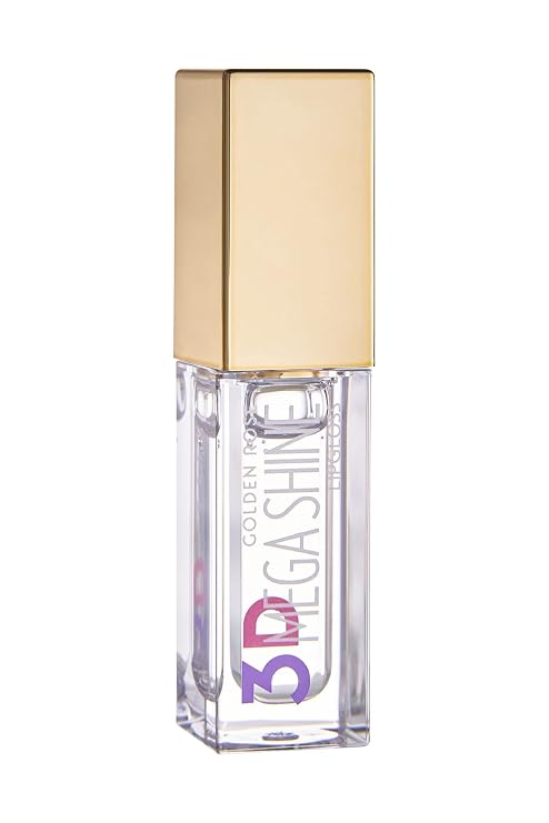 Golden Rose Hydrating Lip Gloss 3D Mega Shine Radiant Lips Amplified Volume ness Mirror-Like 3D Dimensional Lip (NO:101 Glossy Glamour)